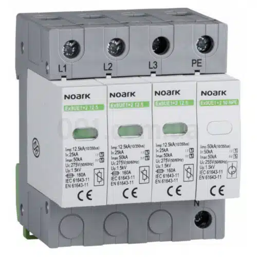 Обмежувач перенапруги Ex9UE1+2 клас 1+2 (B+C) 12,5кА 275V/AC 3P+N, NOARK