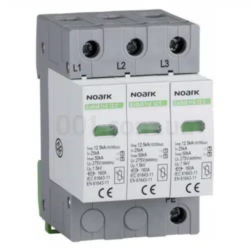 Обмежувач перенапруги Ex9UE1+2 клас 1+2 (B+C) 12,5кА 275V/AC 3P, NOARK