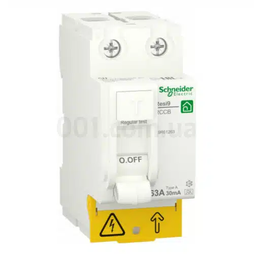 Диференційний вимикач (ПЗВ) RESI9 2P 63A 30mA тип А, Schneider Electric