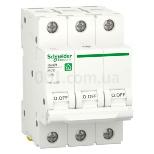 Автоматичний вимикач RESI9 6kА 3P 25 А хар-ка C, Schneider Electric
