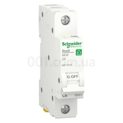 Автоматичний вимикач RESI9 6kА 1P 6 А хар-ка C, Schneider Electric