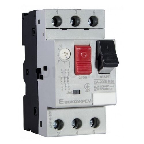 Автоматичний вимикач захисту двигуна ВА-2005 М10 4-6,3А, АСКО-УКРЕМ