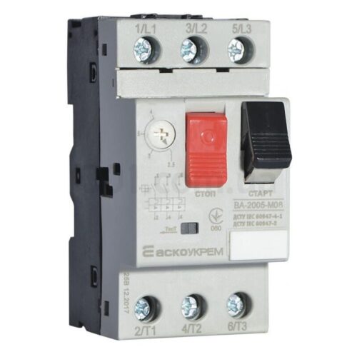 Автоматичний вимикач захисту двигуна ВА-2005 М08 2,5-4А, АСКО-УКРЕМ
