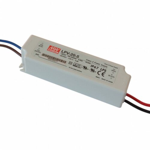 Блок живлення Mean Well LPV-20-5 (15W; 3A; 5V; IP67) Series "LPV", 92%