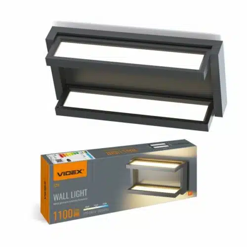 Світлодіодний світильник настінний з сенсором VIDEX WL01 12W 2800K-4000K-6000K Black