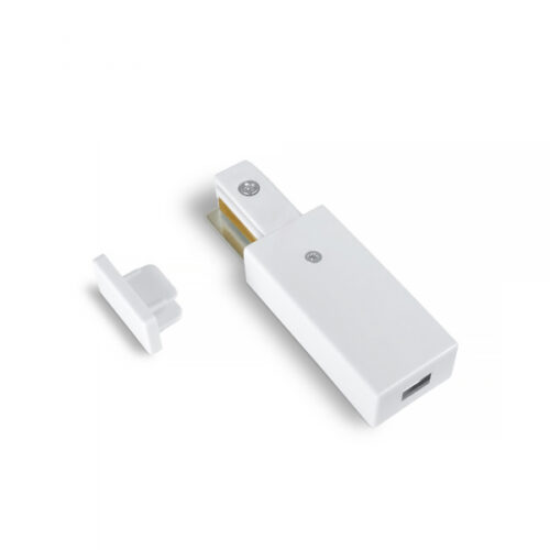 Комплект конектор 1-фазний + заглушка VIDEX білий