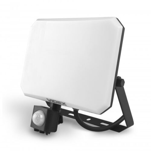 Світлодіодний прожектор VIDEX F3 50W 5000K з датчиком руху 220V Black (VLE-F3-0505B-S)