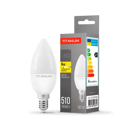 Світлодіодна лампа TITANUM C37 6W E14 3000K