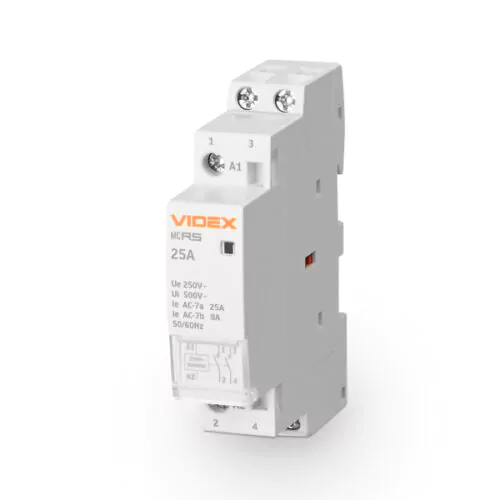 Модульний контактор 2п 25А 2НВ VF-RS-MC2O-25 VIDEX RESIST