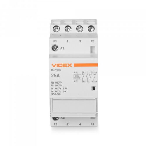 Модульний контактор 4п 25А 2НВ 2НЗ VF-RS-MC2O2C-25 VIDEX RESIST