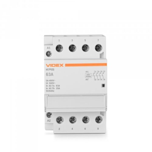 Модульний контактор 4п 63А 4НВ VF-RS-MC4O-63 VIDEX RESIST