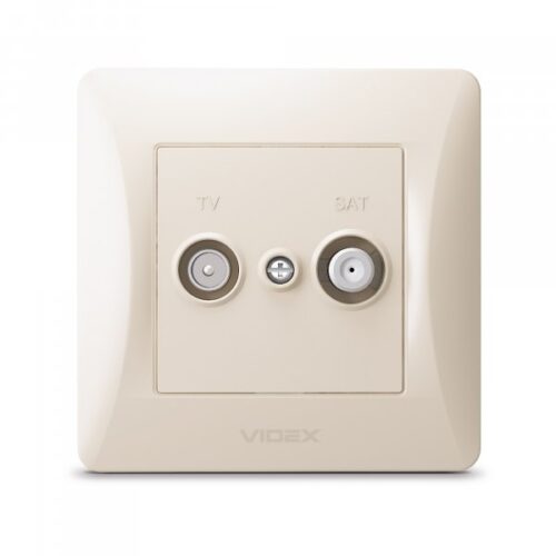 Розетка TV+SAT кінцева кремова VIDEX BINERA