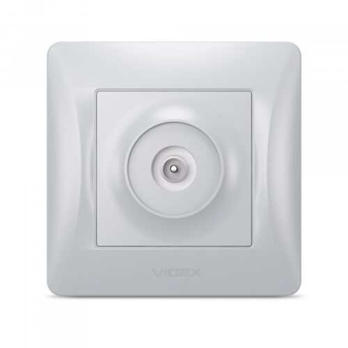 Розетка TV одинарна телевізійна срібний шовк VIDEX BINERA