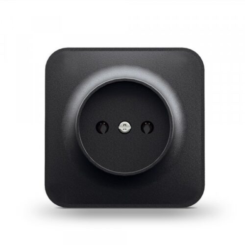 Розетка зовнішня одинарна чорний графіт VIDEX BINERA