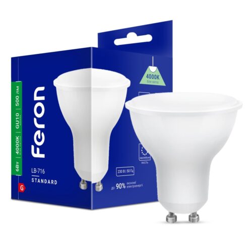 Світлодіодна лампа Feron LB-716 6Вт GU10 4000K