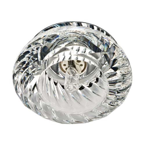 Вбудований світильник Feron JD85 під лампу прозорий хром