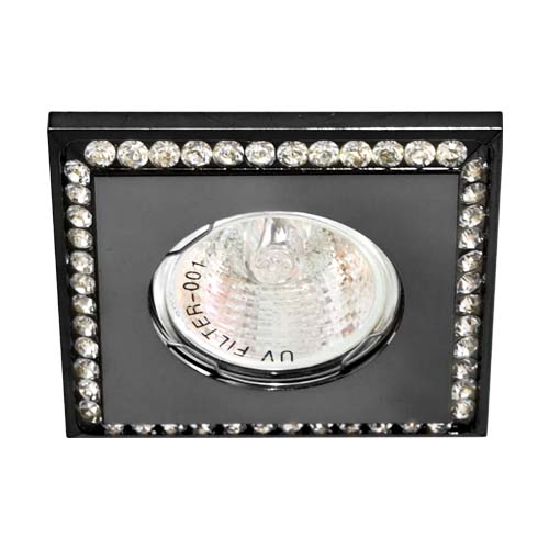 Вбудований світильник Feron DL102-BK під лампу прозорий чорний