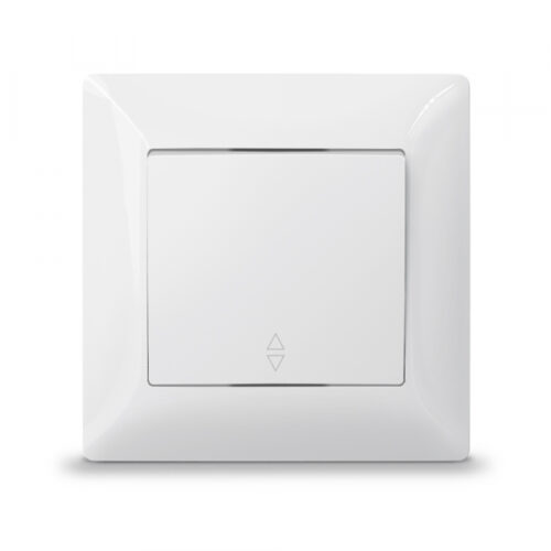 Вимикач одноклавішний прохідний білий TITANUM STANDARD