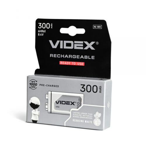 Акумулятори Videx 6HR61 300mAh blister/1шт