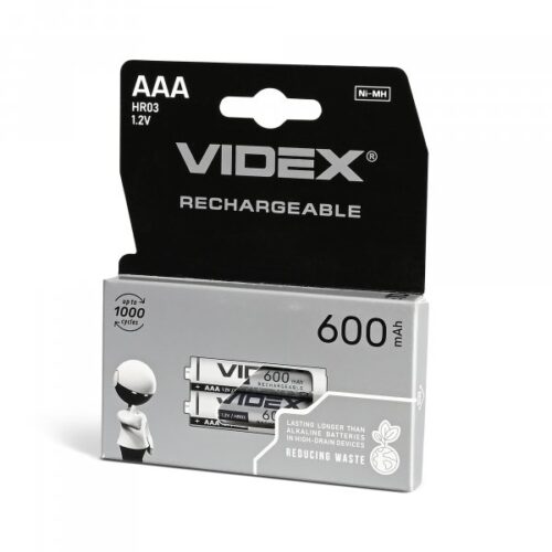 Акумулятори Videx HR03/AAA 600mAh double blister/2шт