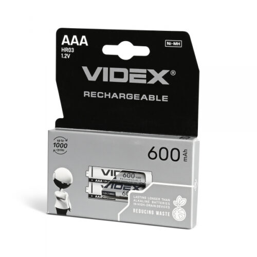 Акумулятори Videx HR03/AAA 600mAh double blister/2шт