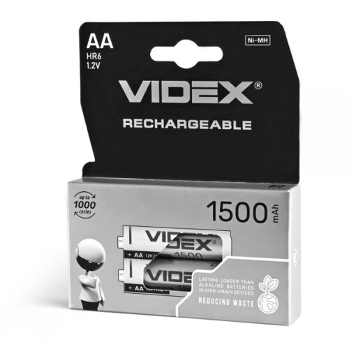 Акумулятори Videx HR6/AA 1500mAh double blister/2шт
