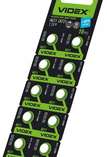 Батарейка годинникова Videx AG11/LR721 BLISTER CARD 10 шт