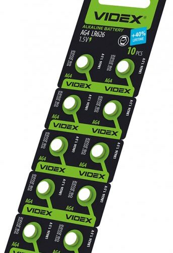 Батарейка годинникова Videx AG 4/LR626 BLISTER CARD 10 шт