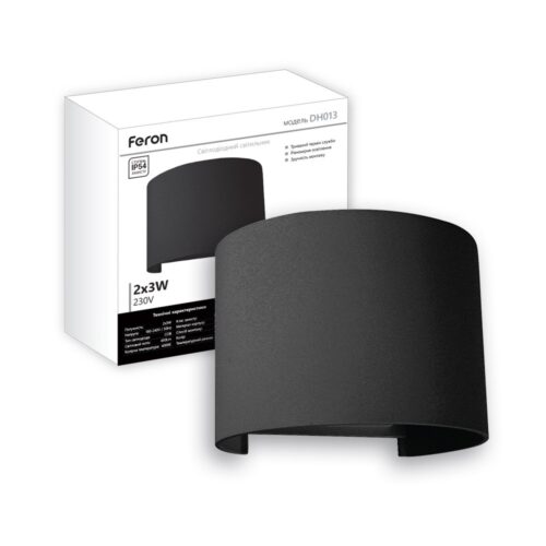 Архітектурний світлодіодний накладний світильник Feron DH013 6Вт 4000K чорний