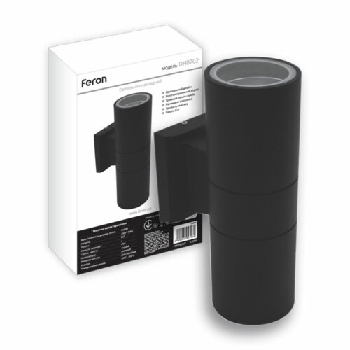 Архітектурний накладний світильник Feron DH0702 під лампу чорний