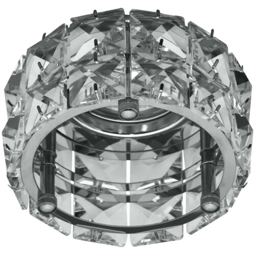 Вбудований світильник Feron CD4527 під лампу прозорий хром