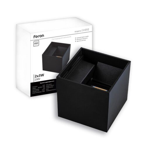 Архітектурний світлодіодний накладний світильник Feron DH012 6Вт 4000K чорний