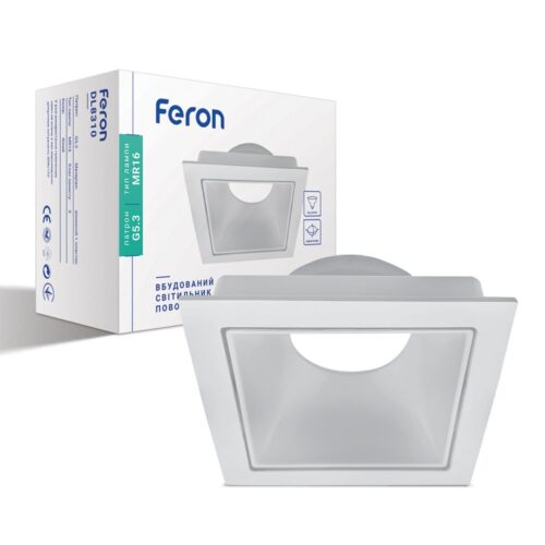 Вбудований поворотний світильник Feron DL8310 під лампу білий