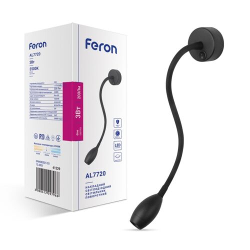 Світлодіодний накладний світильник Feron AL7720 3Вт 3500К чорний