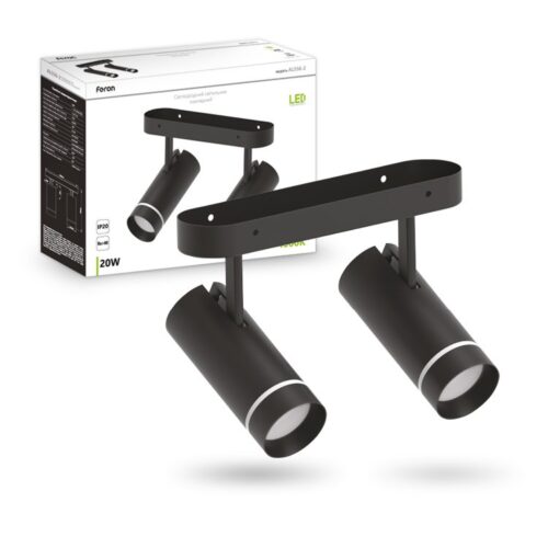 Світлодіодний накладний світильник Feron AL556-2 20Вт 4000K чорний