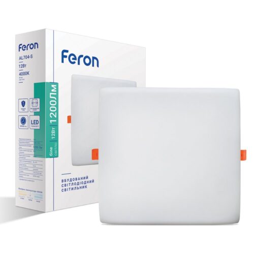 Світлодіодний вбудований світильник Feron AL704-S 12Вт 4000K білий