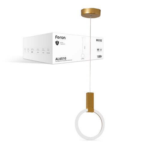 Світлодіодна люстра Feron AL6510 MUSE 10Вт 4000K золото