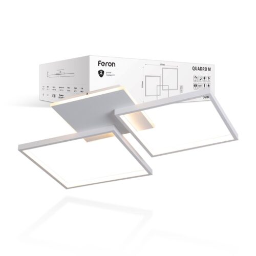 Світлодіодна накладна люстра Feron AL6300 QUADRO M 90Вт білий
