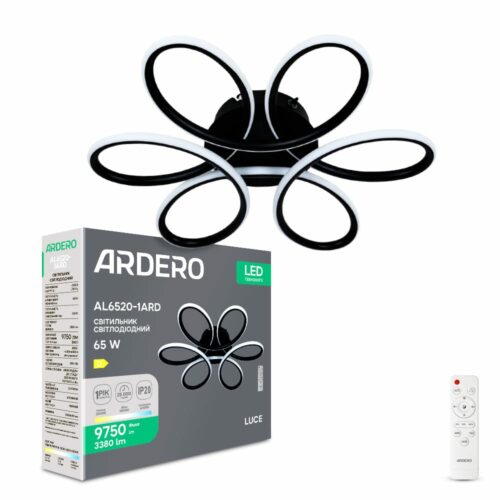 Світлодіодний накладний світильник Ardero AL6520-1ARD LUCE 65Вт чорний