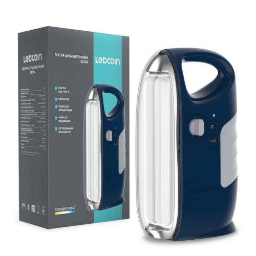 Акумуляторний світлодіодний світильник Ledcoin EL304 10Вт синій