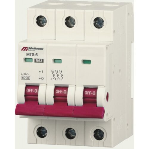 Авт. вимикач 6кА, 3Р, 25А "С" MTS06, Mutlusan