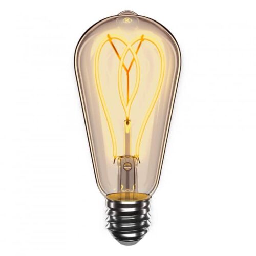 LED лампа VELMAX Filament-Amber-Петля V-FA-ST64-427, 4W, E27, 2700K, 230V