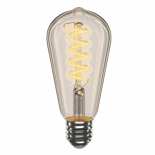 LED лампа VELMAX Filament-Amber-Спіраль V-FA-ST64-427, 4W, E27, 2700K, 230V