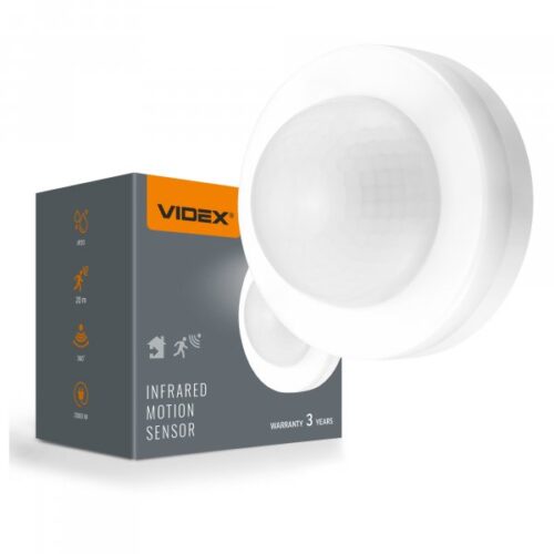 Датчик руху та освітленості VIDEX VL-SPC46W 220V 2000W інфрачервоний білий