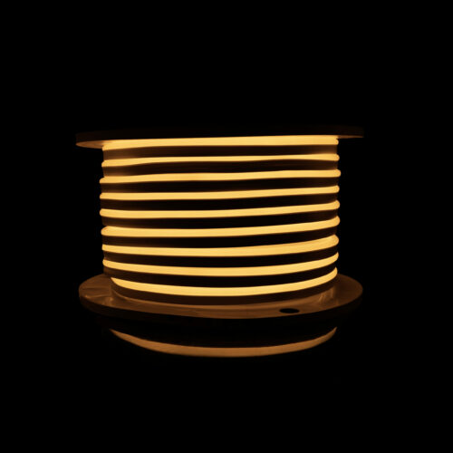 Світлодіодний неон PROLUM™ 8x16, IP68, 220V, Series "GL", Жовтий, PRO