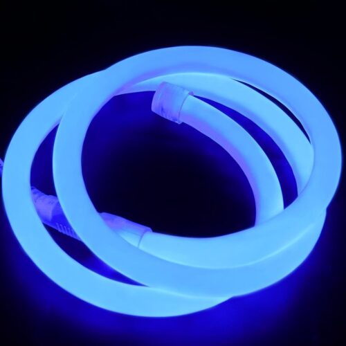 Світлодіодний неон PROLUM™ Круглий D15, IP68, 220V, Series "RN", Синій, PRO