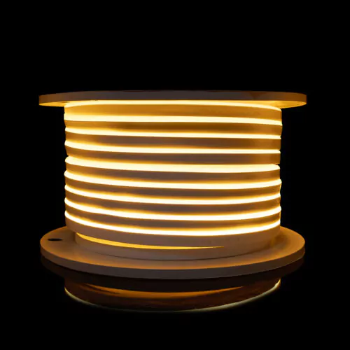 Світлодіодний неон PROLUM™ 8x16, IP68, 12V, Series "SF", Жовтий, PRO