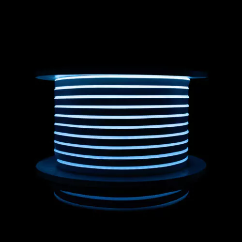 Світлодіодний неон PROLUM™ 8x16, IP68, 12V, Series "LF", Блакитний лід, PRO