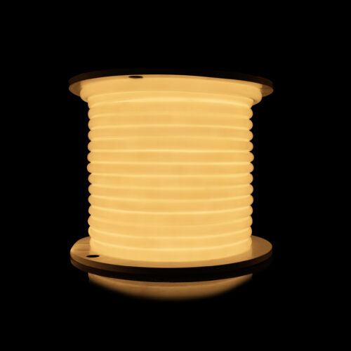 Світлодіодний неон PROLUM™ Круглий D15, IP68, 220V, Series "RN", Тепло-Білий, PRO