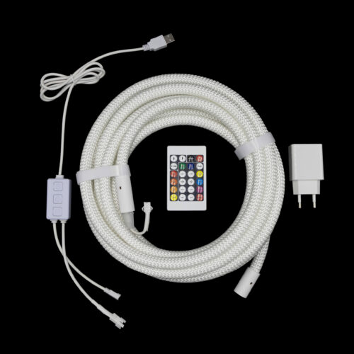 Готовий набір Круглої неонової стрічки PROLUM™ 5V; D13 ; 5M; RGB FULL COLOR